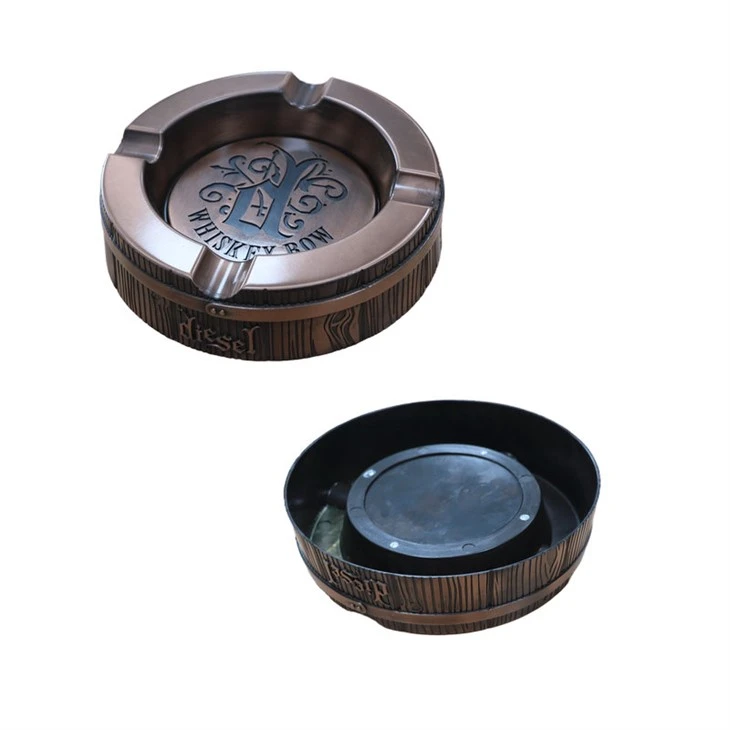 New Design Retro Fashionable Cool Aluminum Alloy Metal Crafts Ashtray Cigarette Custom Logo Cigars Cigarettes Ashtrays